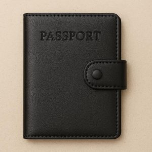 Budget Friendly PU Leather Passport Case with Coin Pocket Simple