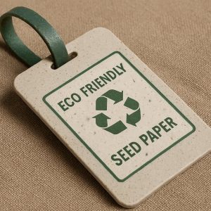 8 Eco Friendly Recycled Plastic Luggage Tag with Seed Paper Insert
